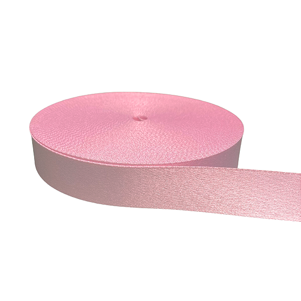 ALÇA ACETINADA 30MM LISA COR ROSA BB 1 METRO
