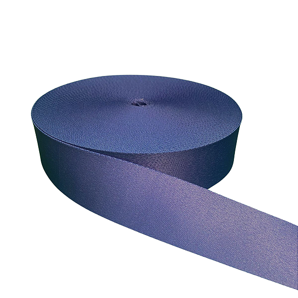 ALÇA ACETINADA 40MM LISA COR AZUL JEANS 1 METRO