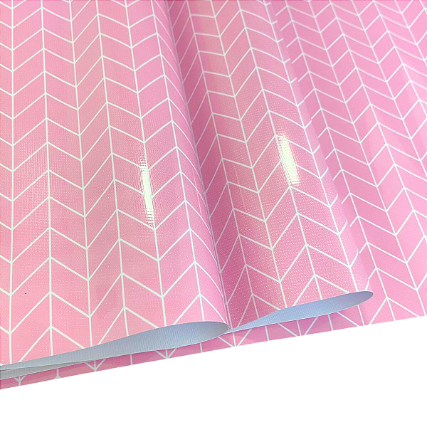 VERNIZ 0,40 ESTAMPADO CHEVRON ROSA 1/2 METRO