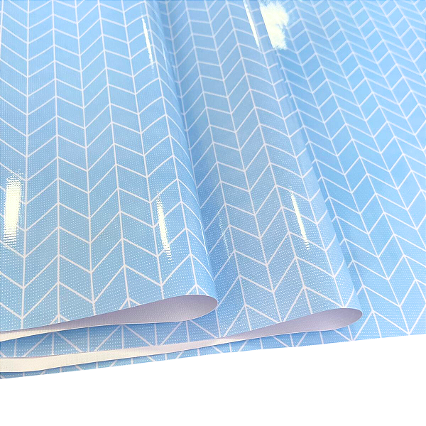 VERNIZ 0,40 ESTAMPADO CHEVRON AZUL 1/2 METRO