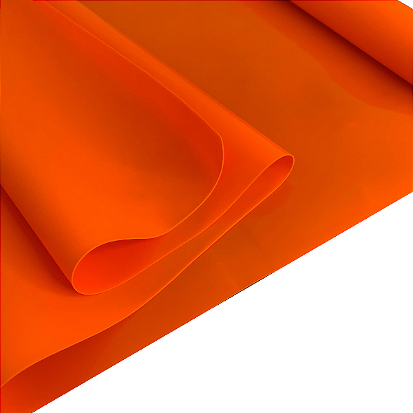 PVC SILICONE 0,7MM 1/2 METRO COR LARANJA NEON