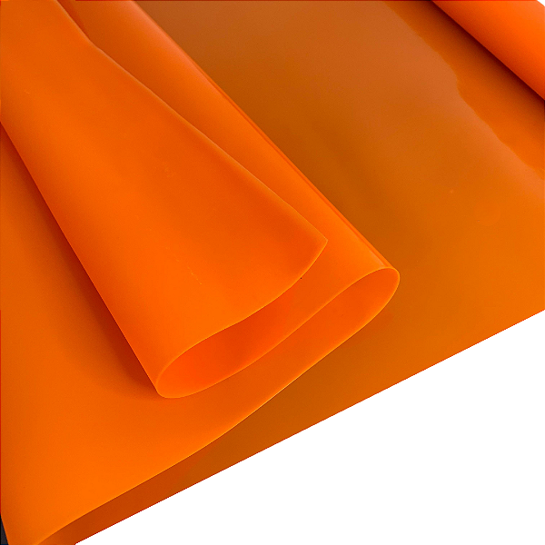 PVC SILICONE 0,7MM 1/2 METRO COR LARANJA