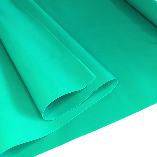 PVC SILICONE 0,7MM 1/2 METRO COR VERDE TURQUESA