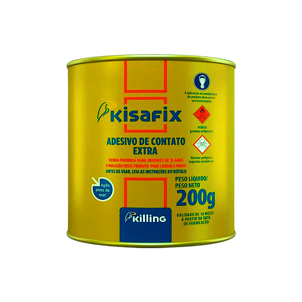 COLA KISAFIX ADESIVO DE CONTATO 200 GRS UNIDADE