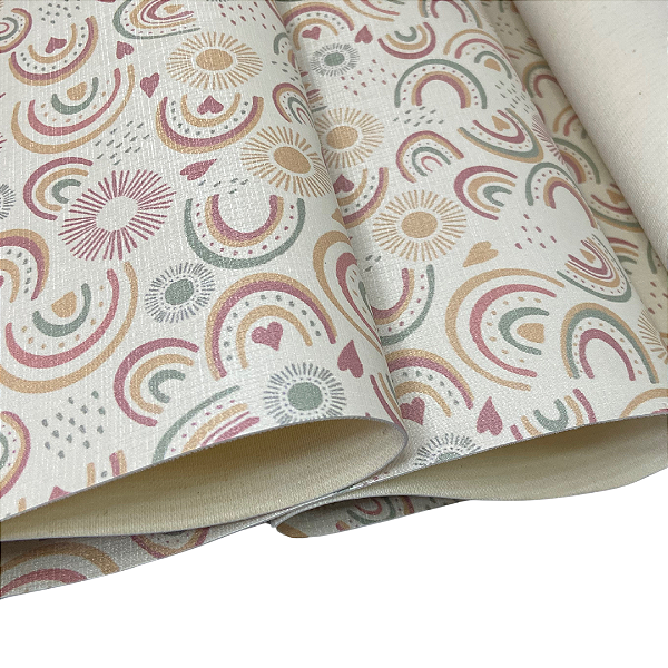 DUNI 0,9 PEROLIZADO ESTAMPADO ARCO-IRIS 1/2 METRO