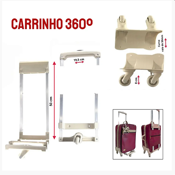 CARRINHO 360° BEGE - UNIDADE