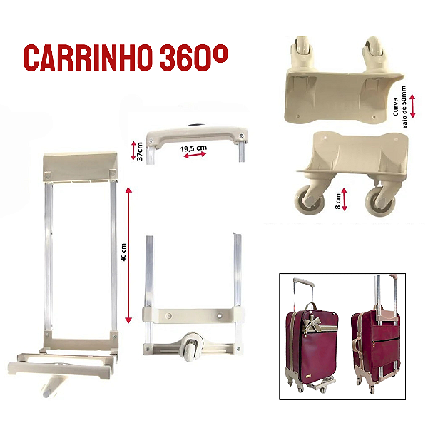 CARRINHO 360° BEGE - UNIDADE