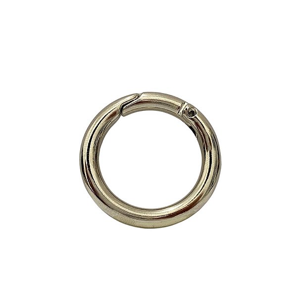 ARGOLA MOSQUETÃO NIQUELADO 20MM - UNIDADE