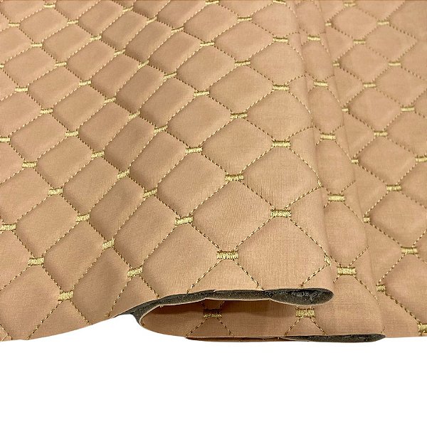 DUNI DUBLADO 1/2 METRO COR ROSA GOLD/BEGE