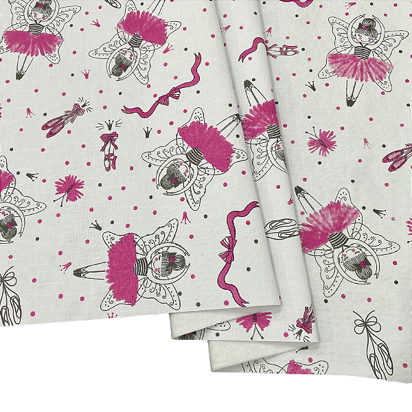 CORINO ESTAMPADO 1/2 METRO FADA BAILARINA