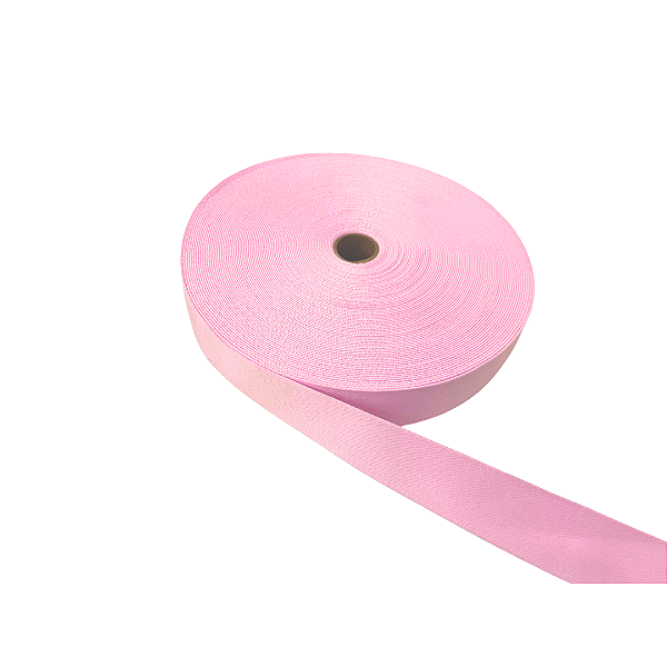 ALÇA ACETINADA FOSCA 30MM LISA COR ROSA BB 18 (METRO)