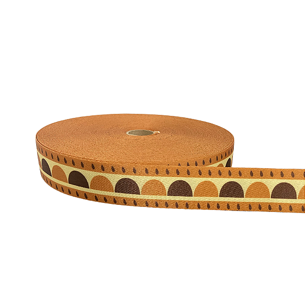 ALÇA ACETINADA 30MM ESTAMPADA COR CORDEL 1 METRO