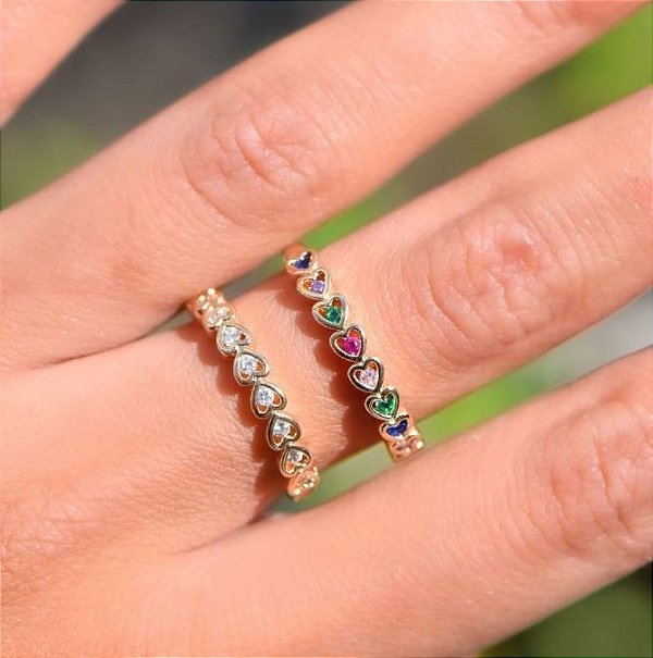 Anel mini hearts