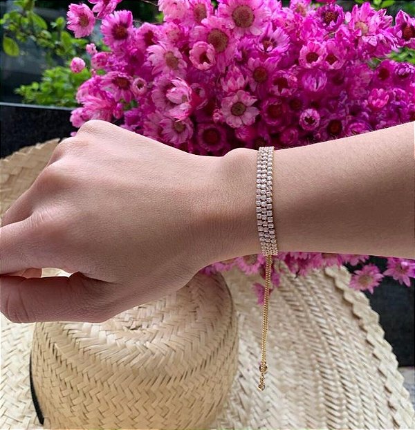 Pulseira riviera tripla