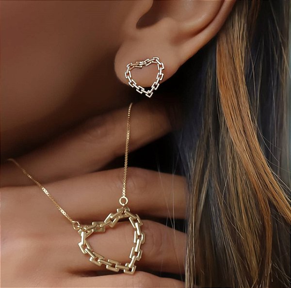 Conjunto coração elos