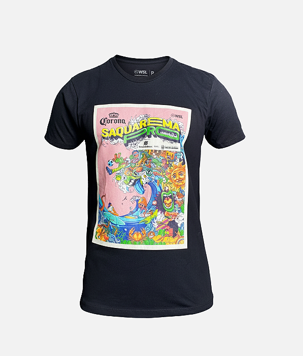 T-Shirt WSL Saquarema by Corona 2022 Preta