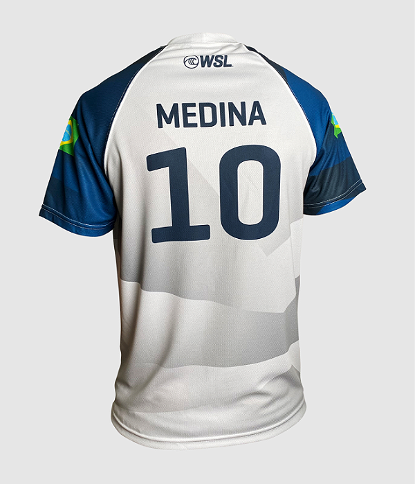T-Shirt Jersey WSL Gabriel Medina 10 Branca