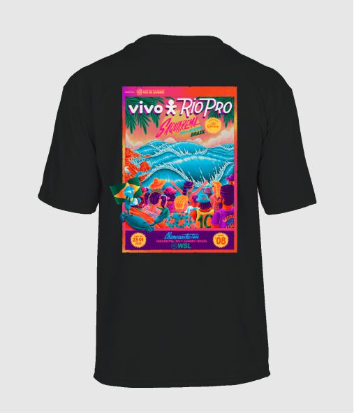 T-Shirt Poster Vivo Rio Pro 2023 WSL Preta