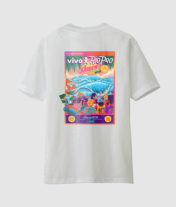 T-Shirt WSL Saquarema Vivo Rio Pro 2023 Branca
