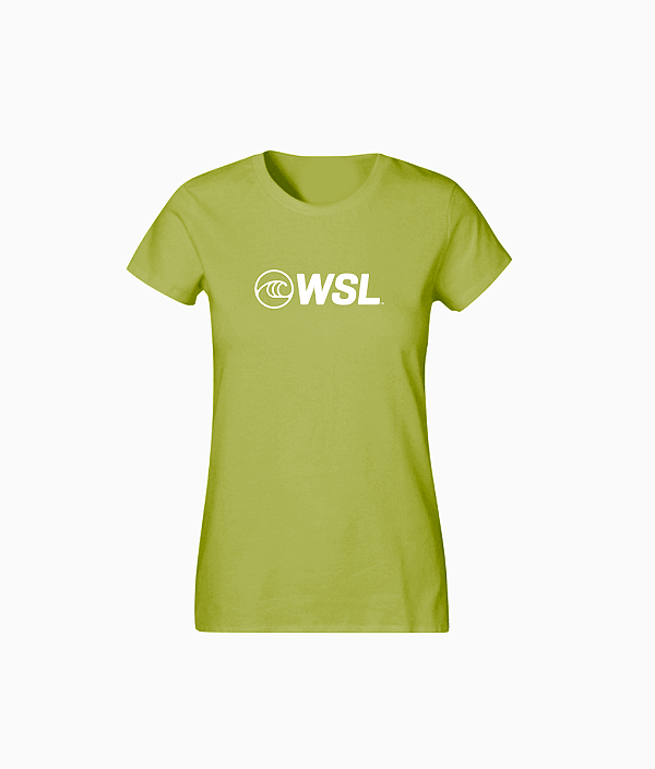 T-Shirt Logo WSL Verde Estonada Feminina