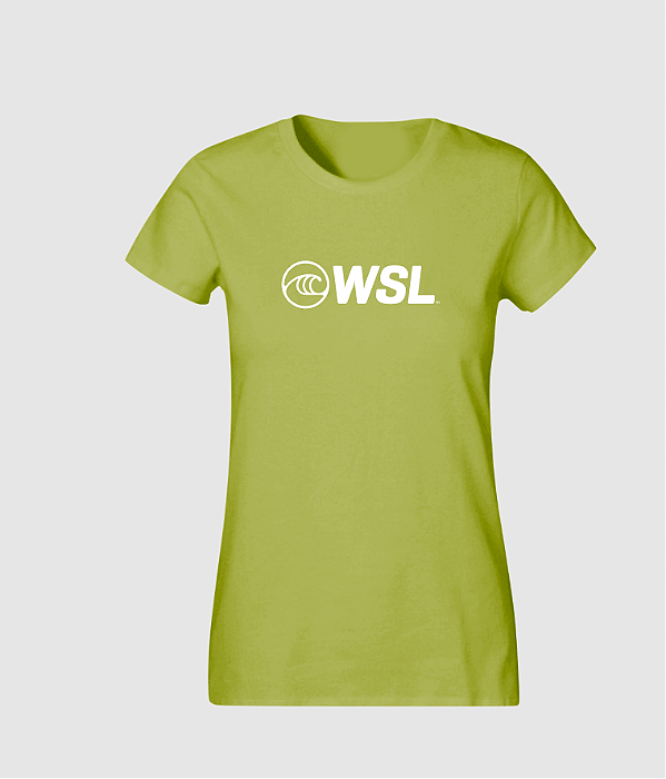 T-Shirt Logo WSL Verde Estonada Feminina