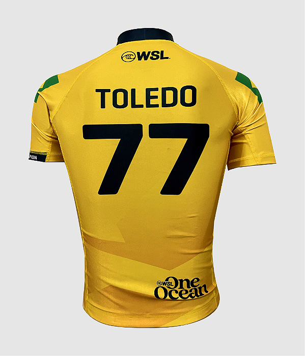 T-Shirt Lycra WSL Filipe Toledo 77 Amarela