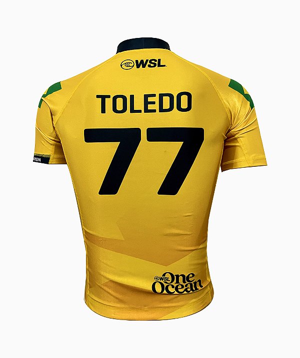 Camisa Lycra WSL Filipe Toledo 77 Amarela