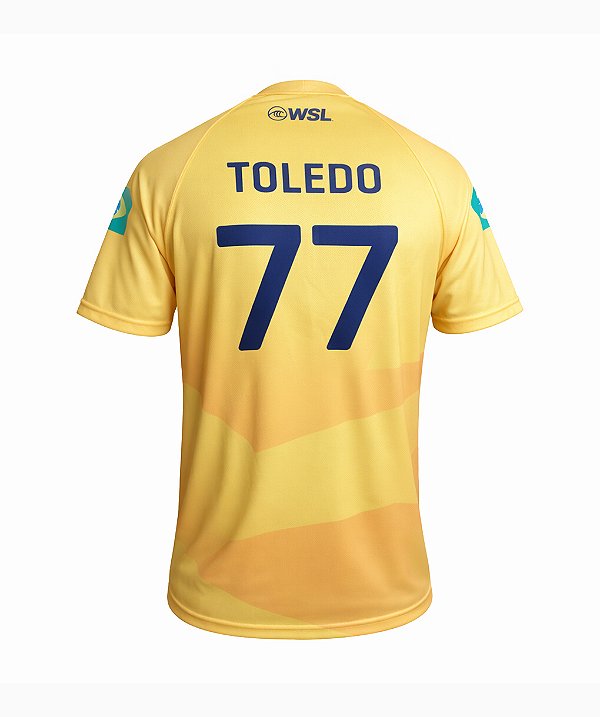 Camisa Jersey WSL Filipe Toledo 77 Amarela