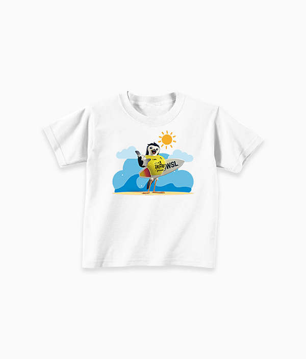 T-Shirt Mascote WSL Saqua Infantil Branca