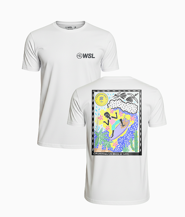 T-Shirt Poster Circuito Banco do Brasil de Surf Branca