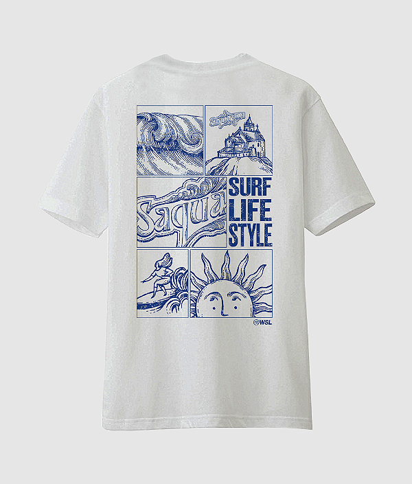 T-Shirt WSL Surf Life Branca