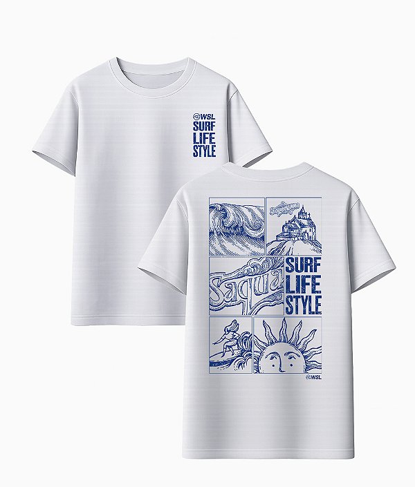 T-Shirt WSL Surf Life Branca