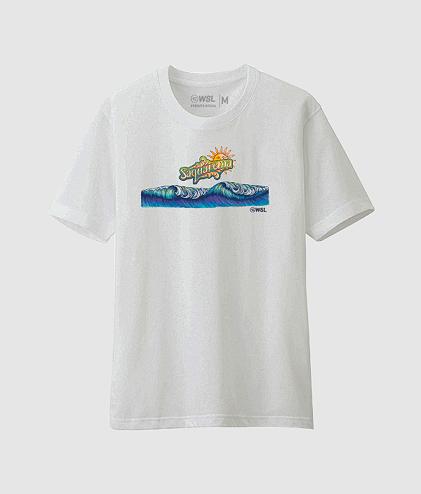 T-Shirt WSL Saqua Por-do-Sol Branca