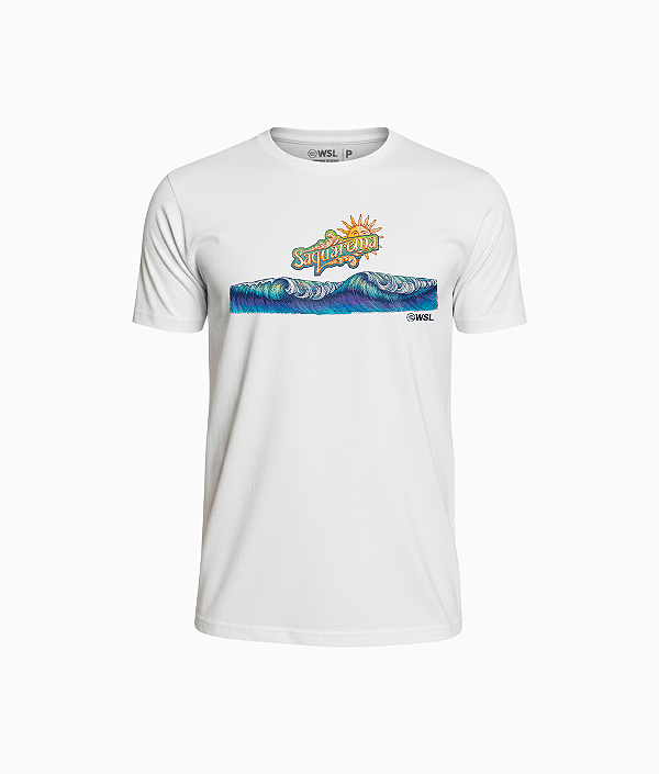 T-Shirt WSL Saqua Por-do-Sol Branca