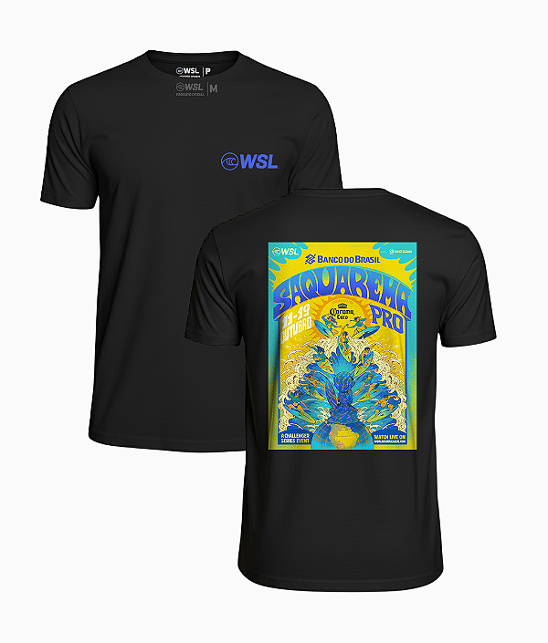 T-Shirt WSL Saquarema By Corona 2025 Preta