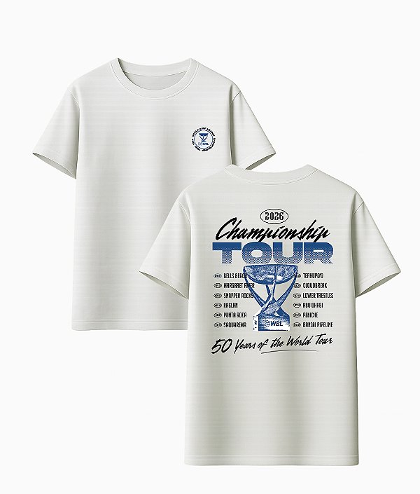 Camiseta WSL Championship Tour 2026 Off White