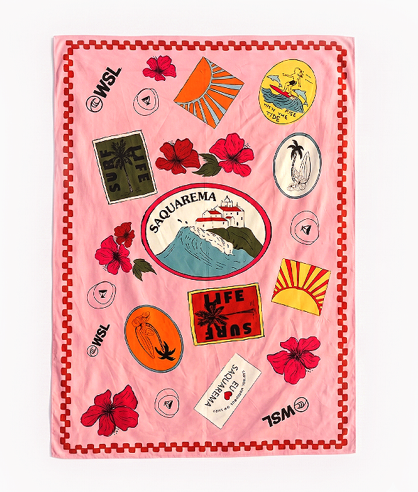Canga WSL Patches Surf Life Rosa