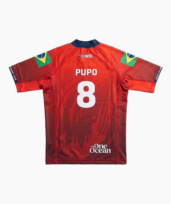 Camisa Lycra WSL Samuel Pupo 8 Vermelha