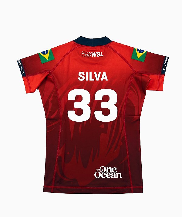 Camisa Lycra WSL Luana Silva 33 Vermelha