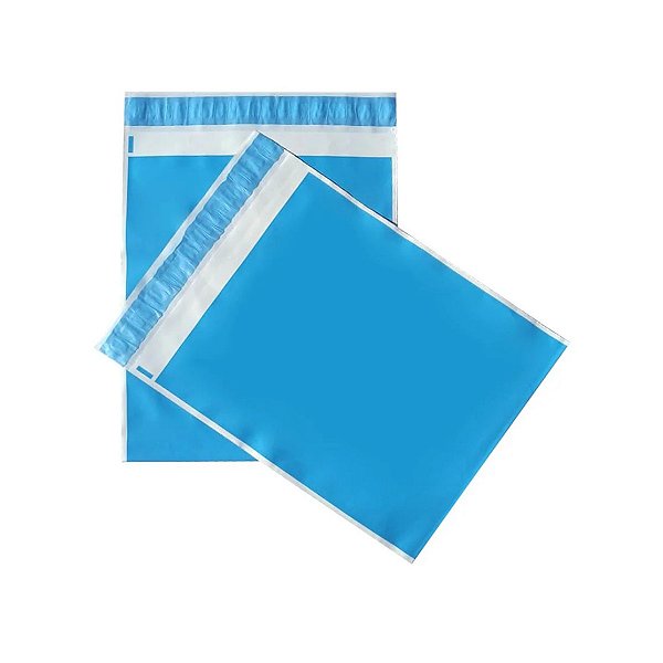 Envelope Plástico De Segurança 32X40 Azul Saco Lacre