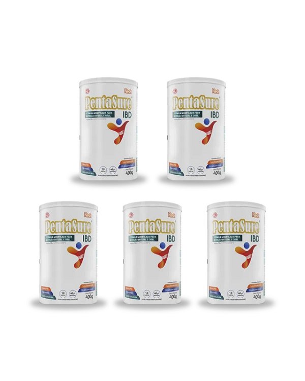 5 Latas PentaSure IBD 400g Nesh - Sabor Baunilha