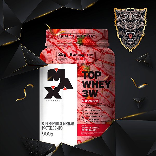 TOP WHEY 3W + SABOR - 900G - MAX TITANIUM