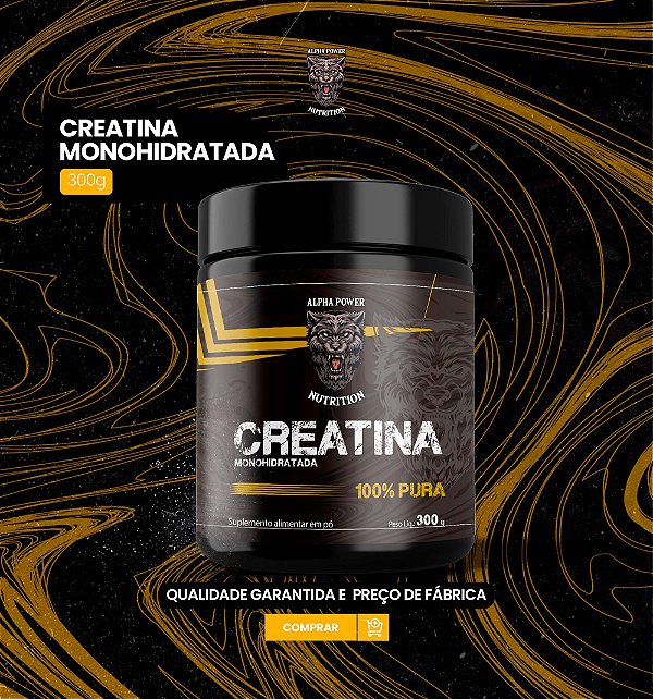 CREATINA - 300G - 100% PURA
