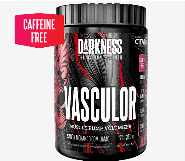 PRÉ TREINO VASCULOR MUSCLE PUMP - SEM CAFEINA -  300G - MORANGO COM LIMÃO