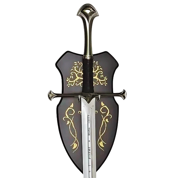 Espada Decorativa Anduril Narsil do Aragorn Senhor Dos Anéis + Suporte de Parede