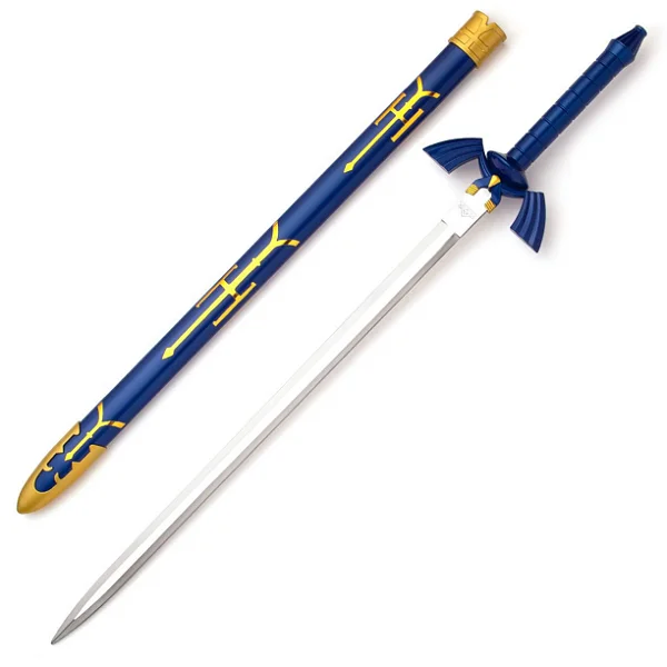 Espada The Legend of Zelda Azul Master Sword - Réplica em Em Aço