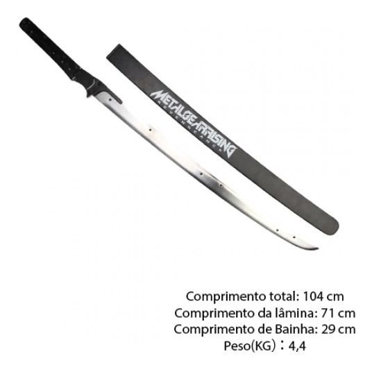 Espada Metal Gear Rising Raiden Revengeance Bainha Madeira