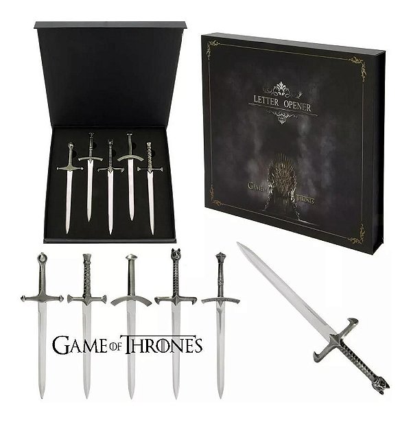 Mini Espadas Game Of Thrones Abridor De Cartas + Estojo