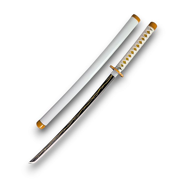 Espada Katana Samurai Anime Demon Slayer Zenitsu Agatsuma Em Aço