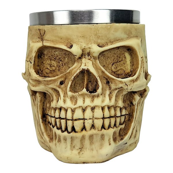 Caneca 3d Resina Caveira 350 mL
